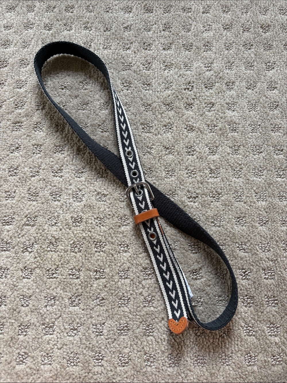 Women's Eddie Bauer Cascade Woven Belt in Navy and White